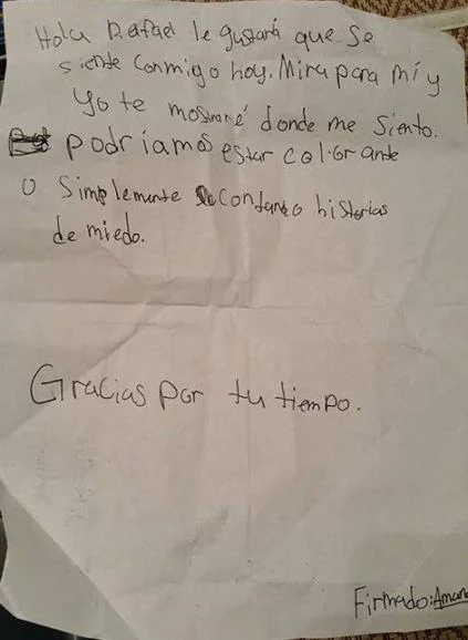 La tierna carta de una niña para que un compañero de clase no se sienta solo