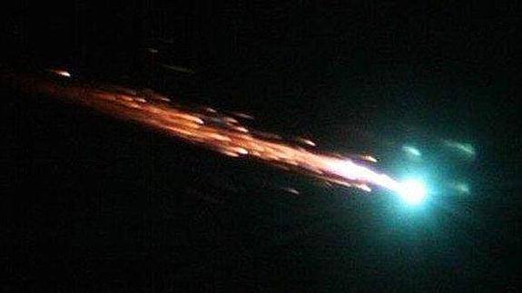 El bólido avistado el domingo. 