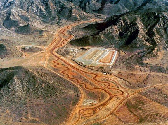 Trazado de pistas del Centro de Experiencias Michelin de Almería.