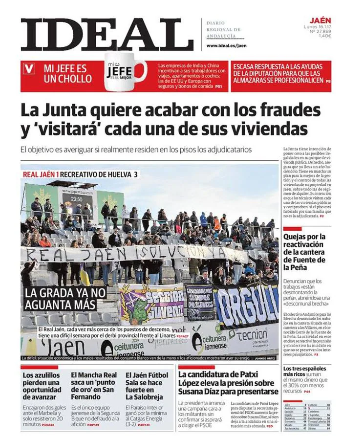 Hoy, 16 de enero, en la edición impresa de IDEAL