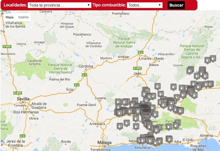 ¿Cuáles son las gasolineras más baratas y caras de toda la provincia de Granada?