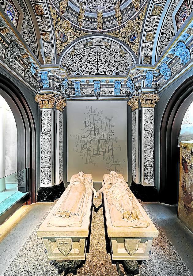 El mausoleo que acoge los restos de los Amantes de Teruel. 