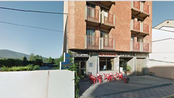 Hotel Carmen de Bembibre, donde ocurrieron los hechos. 