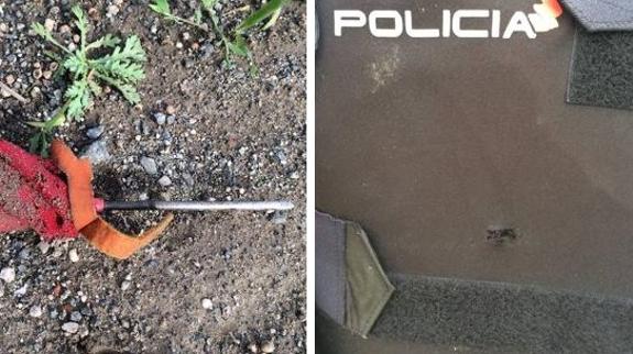 Lo reducen a tiros tras clavar una lanza de metal a un policía