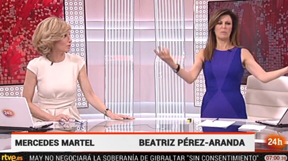 Beatriz Pérez-Aranda, 'pillada' en directo con un nuevo error en el Canal 24 Horas