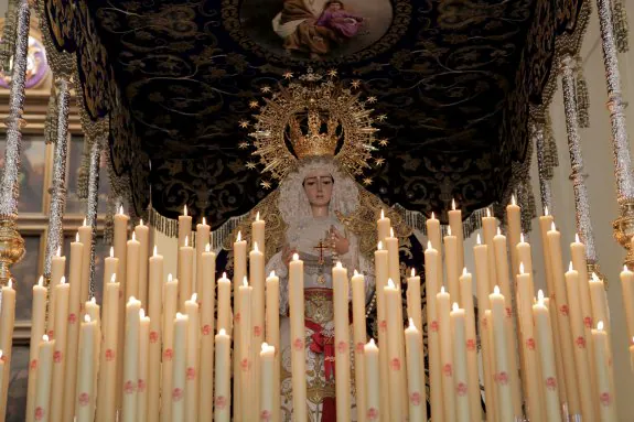 La Virgen de los Dolores, titular de la cofradía de Nuestro Padre Jesús. 