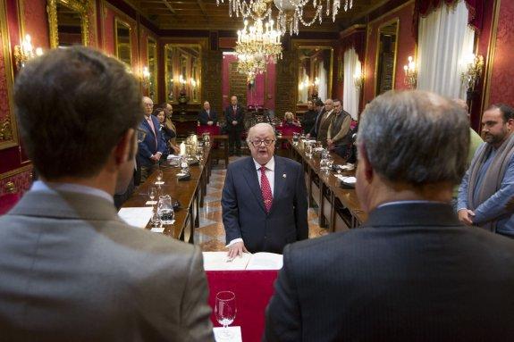 Francisco Martín Recuerda, anterior presidente del Consejo Social, en su toma de posesión.