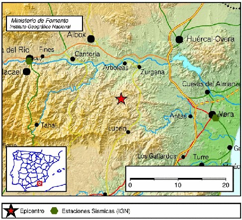 Un terremoto sacude el norte de Almería