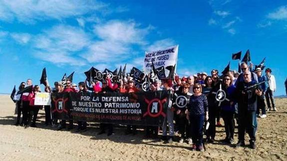 Protesta en el yacimiento de El Chuche que ahora se ha sancionado.