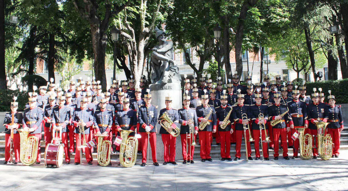 La Banda del Regimiento de Infantería Inmemorial del Rey, en Salamanca
