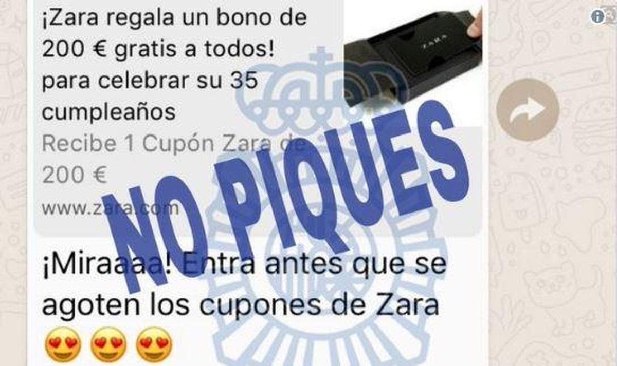 El falso chollo de Zara en WhatsApp