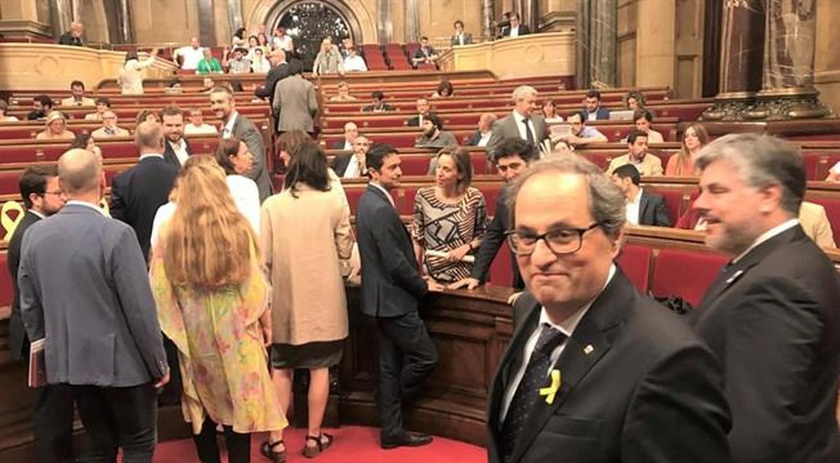 Torra, Mas y Puigdemont piden al Rey una negociación sobre Cataluña