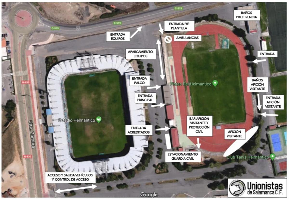 Estas son las condiciones de acceso y el protocolo para el derbi este domingo en Las Pistas