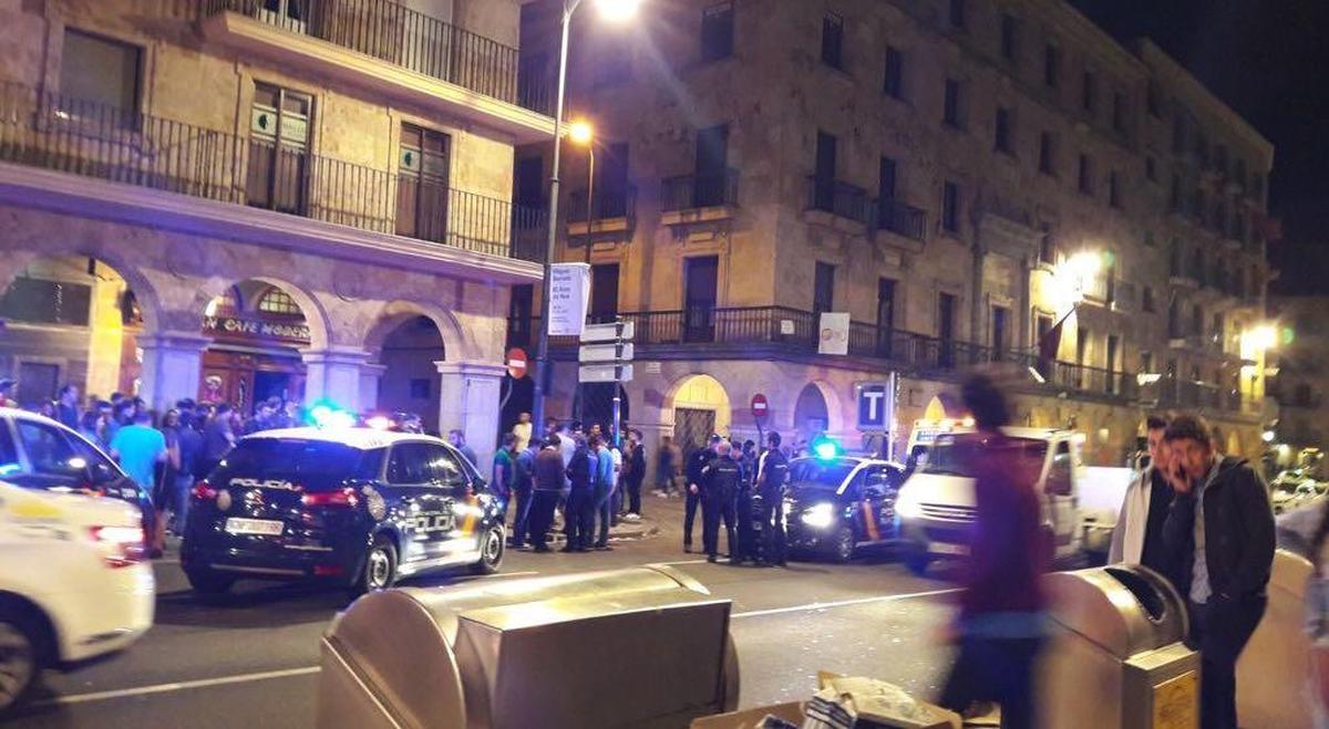 Ocho identificados por una pelea de madrugada en Gran Vía