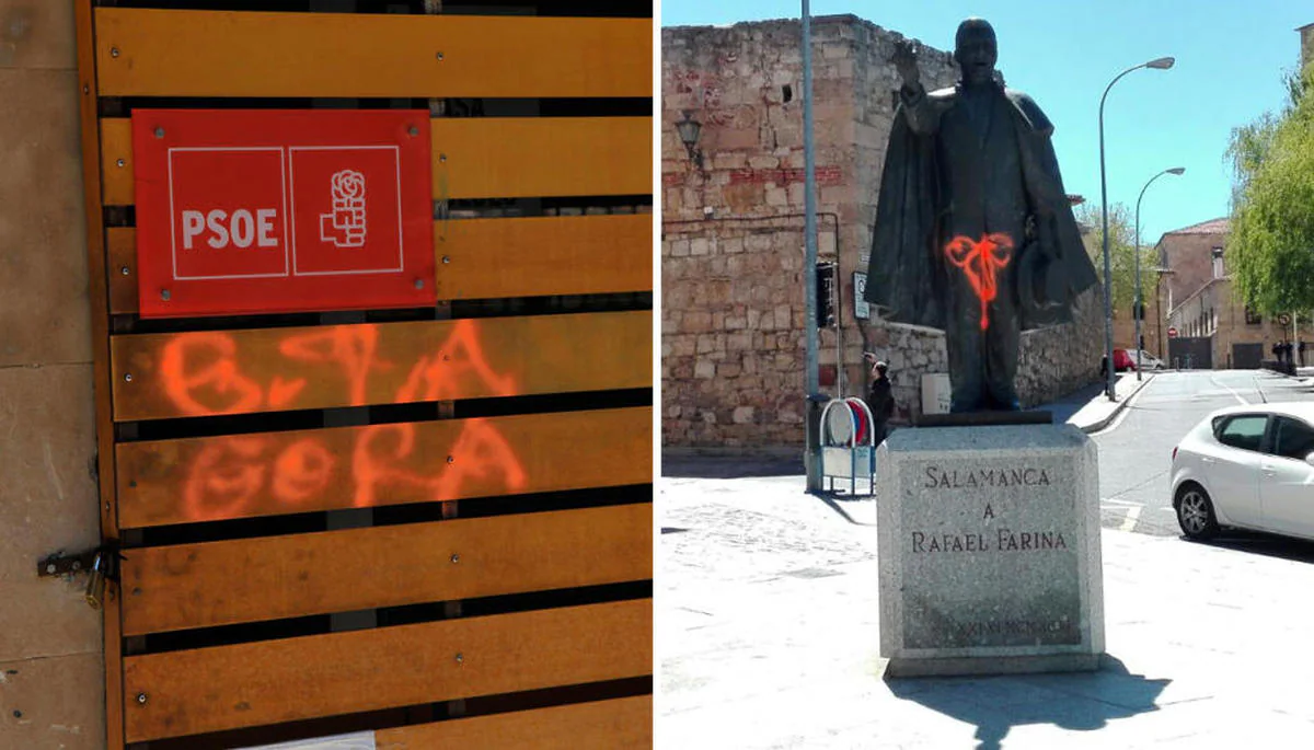 Pintadas a favor de ETA a las puertas de la sede del PSOE