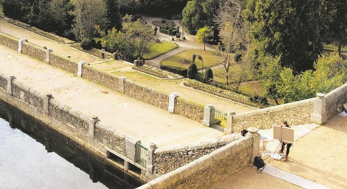 Imagen de la zona ajardinada en la finca renacentista de El Bosque, que será rehabilitado por la Junta.