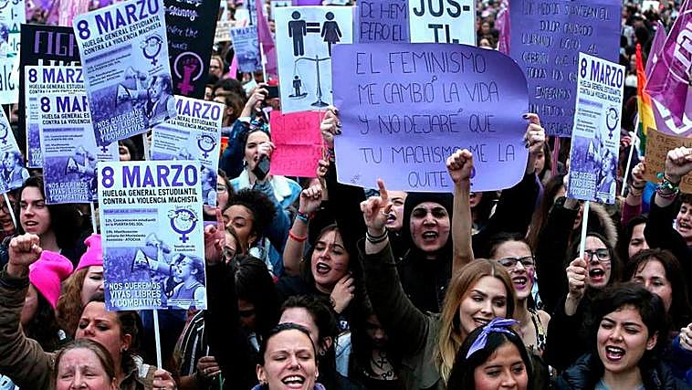 Manifestación 8 de marzo Día Internacional de la Mujer.