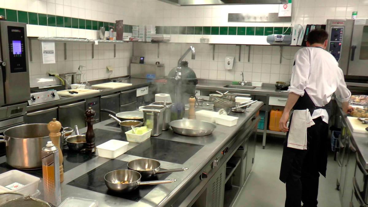 Cocina de un restaurante.