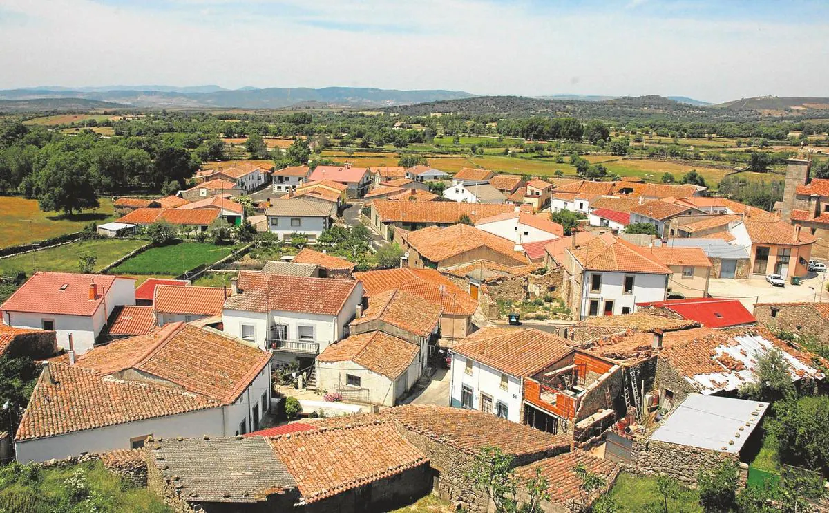 Panorámica de la localidad salmantina de Barruecopardo.