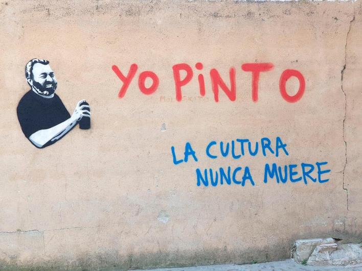 Aparece un graffiti en Ciudad Rodrigo en memoria de José Pinto