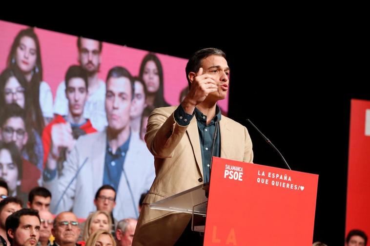 Pedro Sánchez, durante el acto.