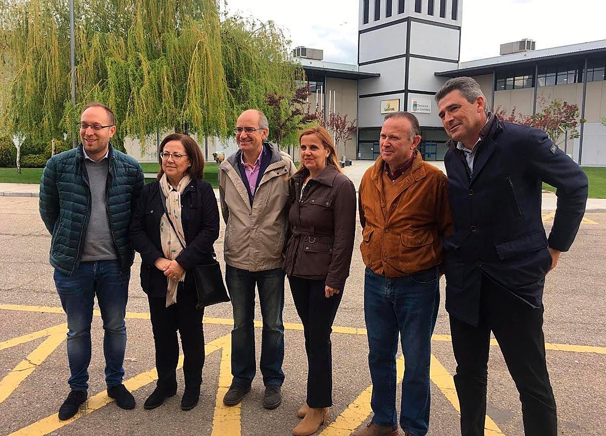 Marcos Iglesias, Moro, Javier Iglesias, Del Brío, Hernández y Barrera.
