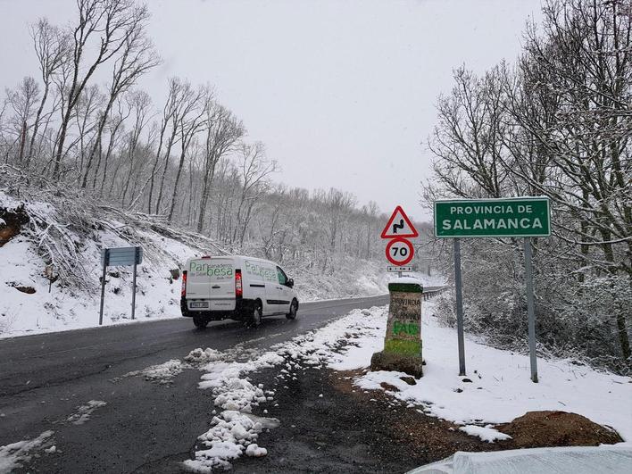 Nieve en la Sierra de Béjar.