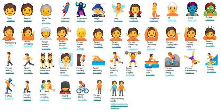 Los nuevos emojis de género ambiguo