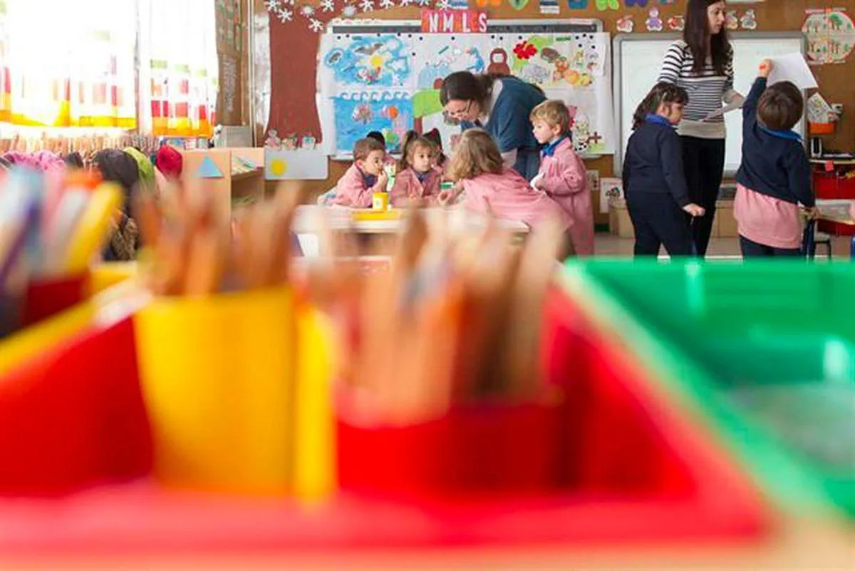 Niños en una jornada escolar.