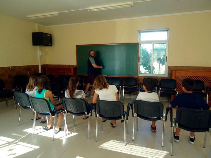 Estudiantes del curso de inglés en Monsagro