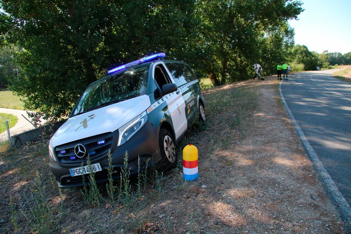 Guardia Civil en el lugar del accidente.