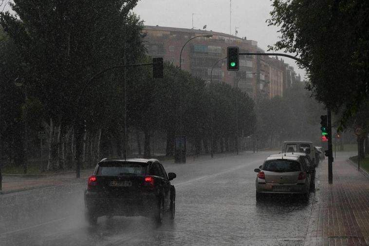 Tormenta registrada este domingo en Salamanca.