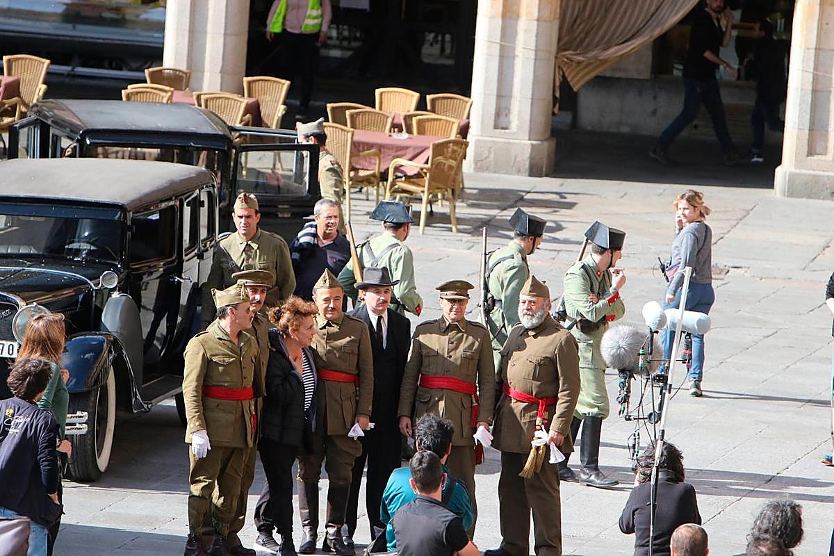 Rodaje de “Mientras dure la guerra”, de Amenábar en Salamanca