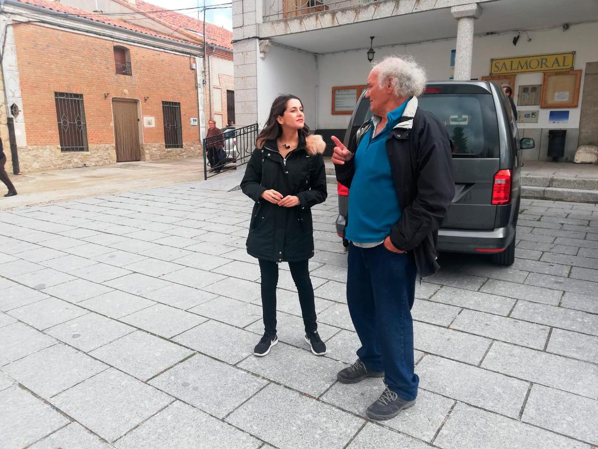 Inés Arrimadas, en Salmoral.