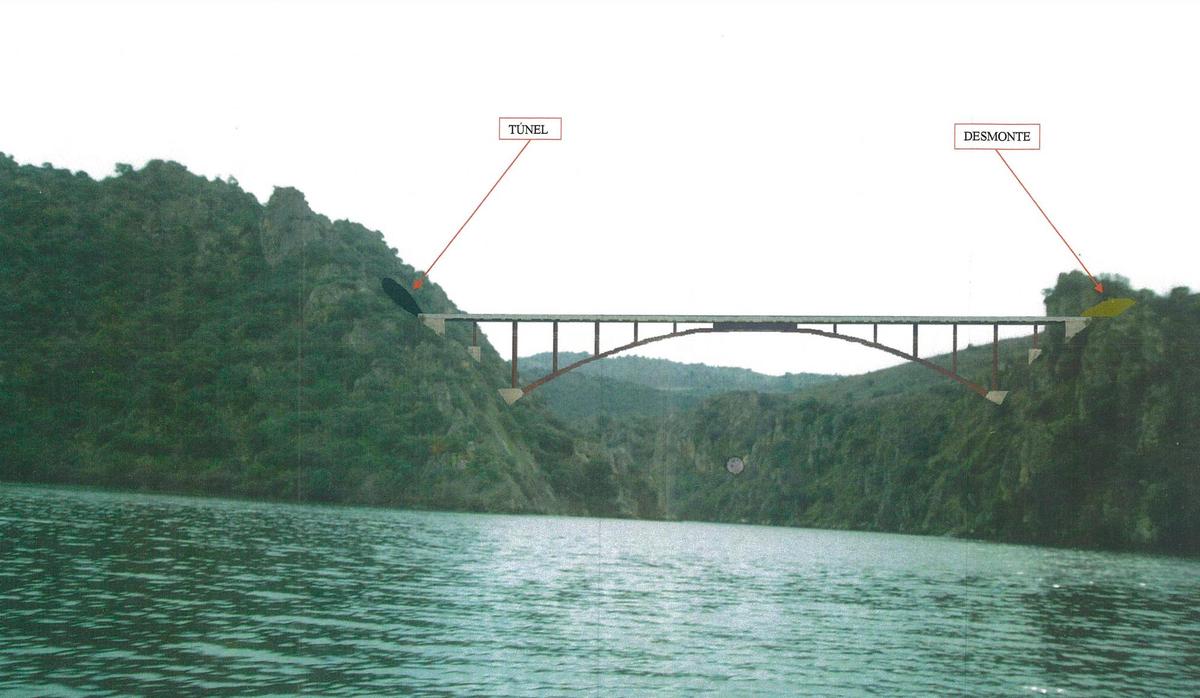 Imagen incluida en el proyecto del puente internacional de Masueco.