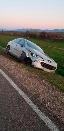 Uno de los vehículos implicados en el accidente.