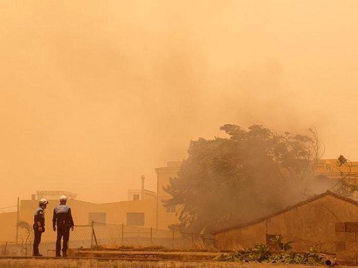 Incendio en La Orotava.