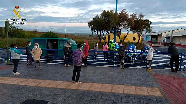 Los ocupantes de la furgoneta.