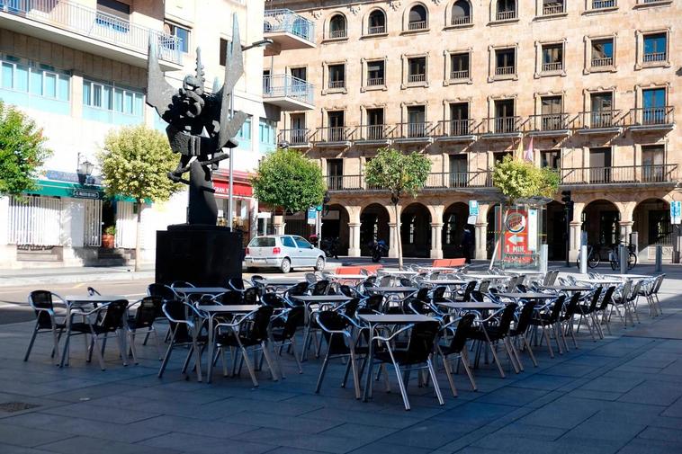 Terraza de un establecimiento salamantino.