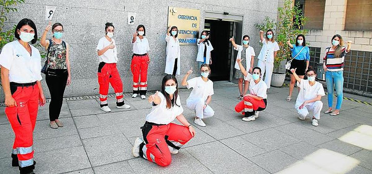 Enfermeras integrantes del equipo de toma de muestras, que durante meses han tomado las muestras de PCR de toda la provincia.