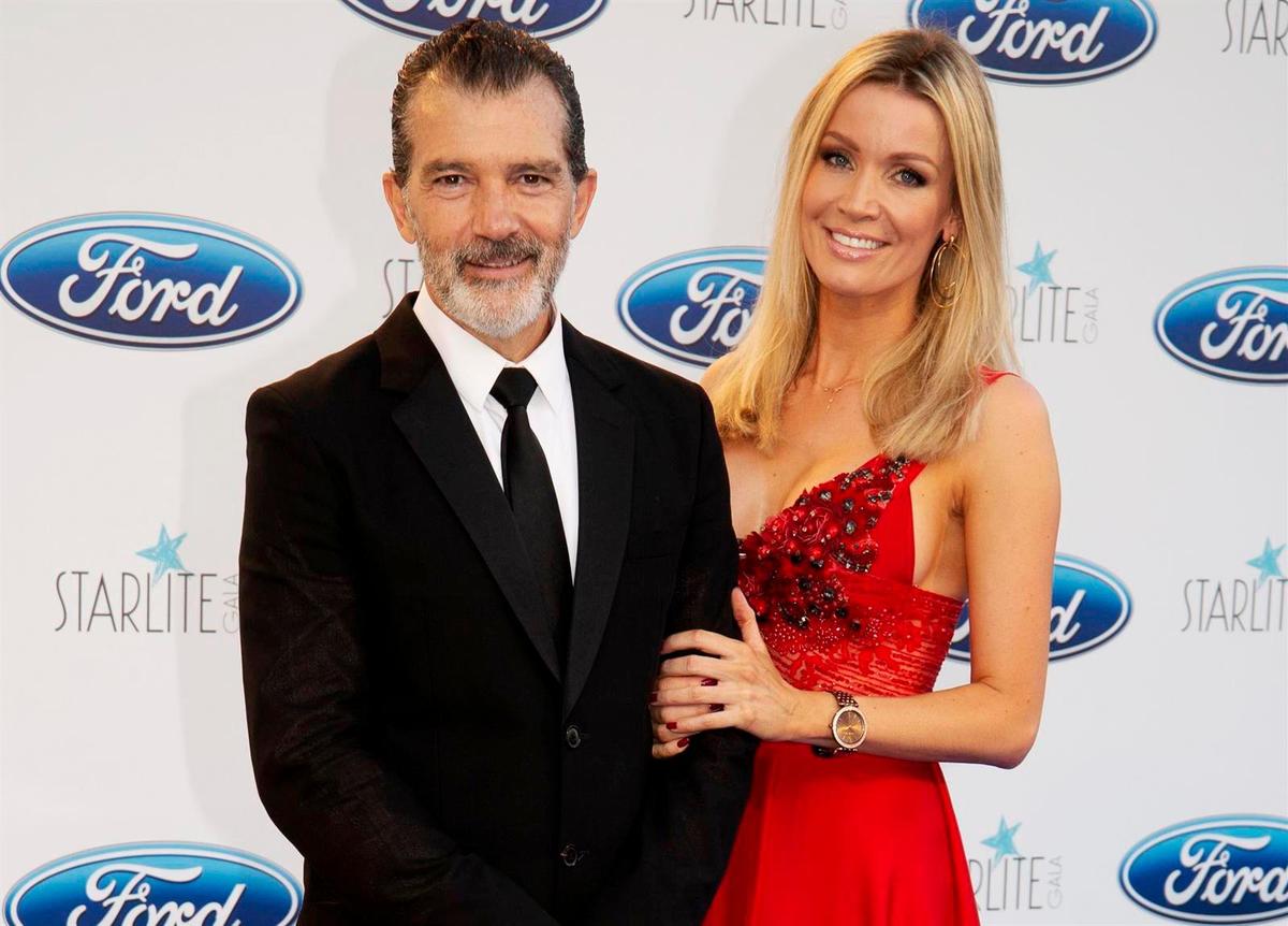 Antonio Banderas y Nicole Kimpel.