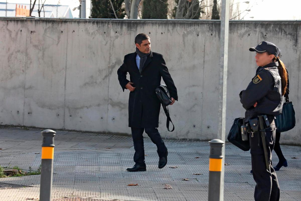 El mayor de los Mossos d’Esquadra Josep Lluís Trapero, a su salida de la Audiencia Nacional.