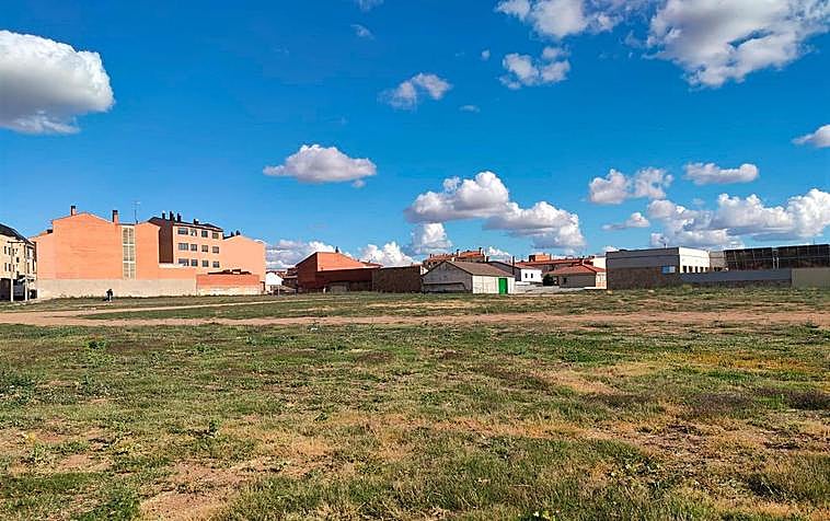 Parcela situada en la trasera del pabellón, que acogerá el autocine.