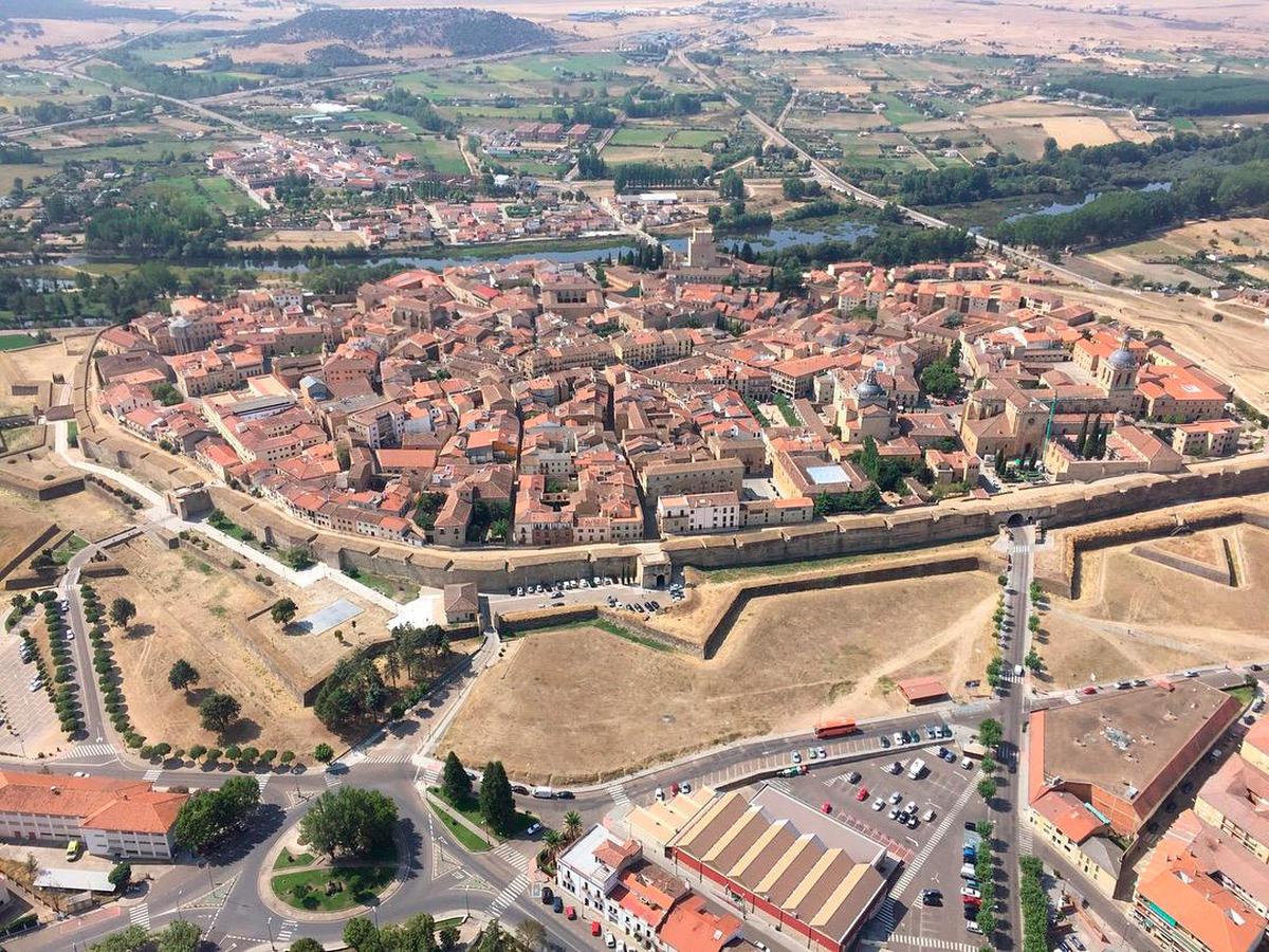 Vista aérea de Ciudad Rodrigo.