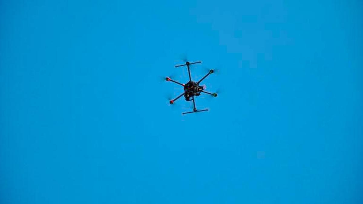 Un dron volando en Salamanca.