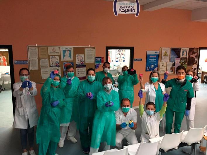 Personal sanitario de la zona básica de Villoria, durante la crisis del COVID-19.