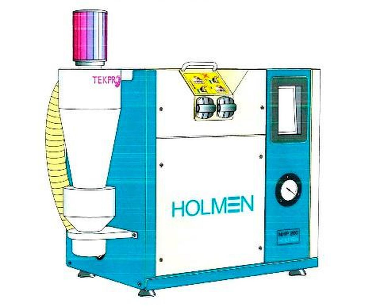 Máquina HOLMEN NHP200 que mide automáticamente la dureza del grano.