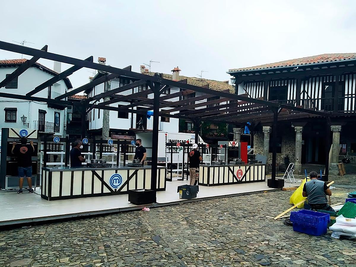 Montaje este martes en La Alberca para el rodaje de ‘MasterChef Celebrity’.
