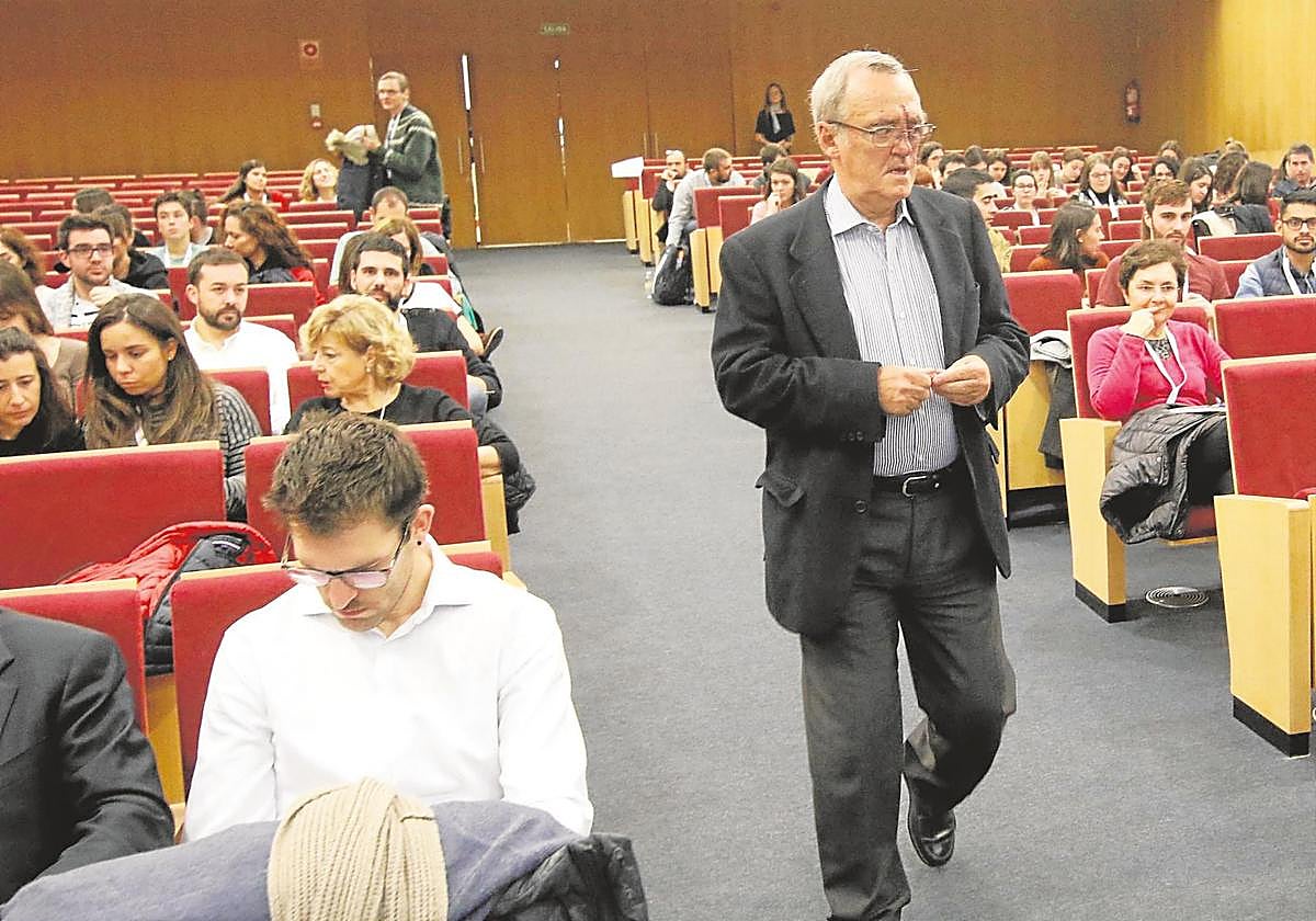 Mariano Barbacid, durante un congreso científico celebrado en Salamanca.