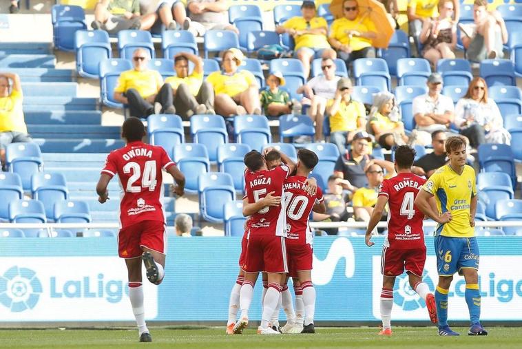 Los jugadores de la UD Almería.